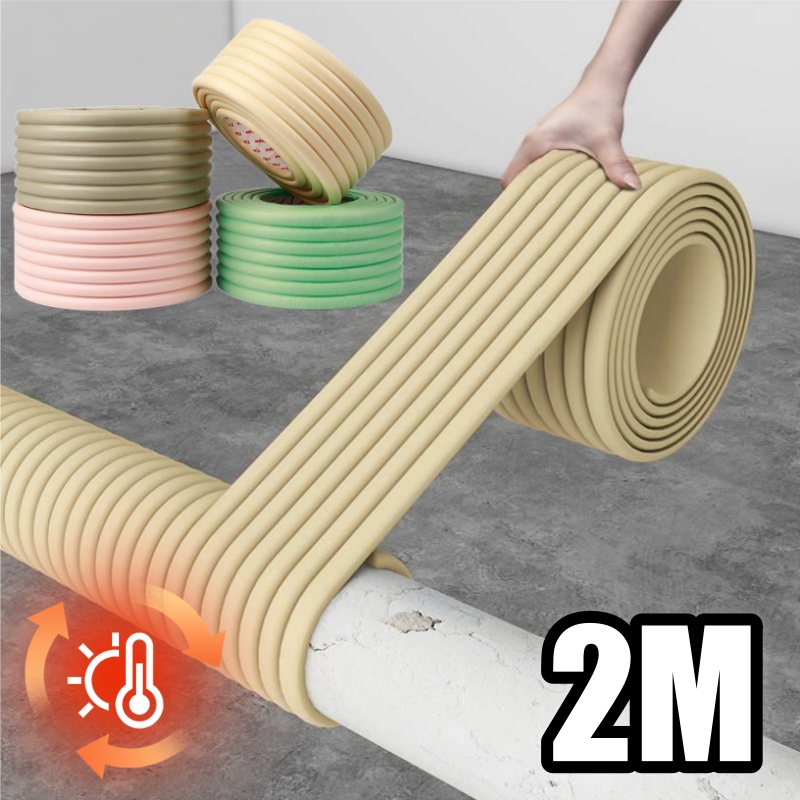Pipe Insulation Foam - เทปฉนวนกันความร้อนแบบฟองน้ำหนาชนิดติดด้วยตัวเองสำหรับป้องกันการแข็งตัวของท่อน้ำกลางแจ้งและการป้องกันความร้อนในฤดูหนาว
