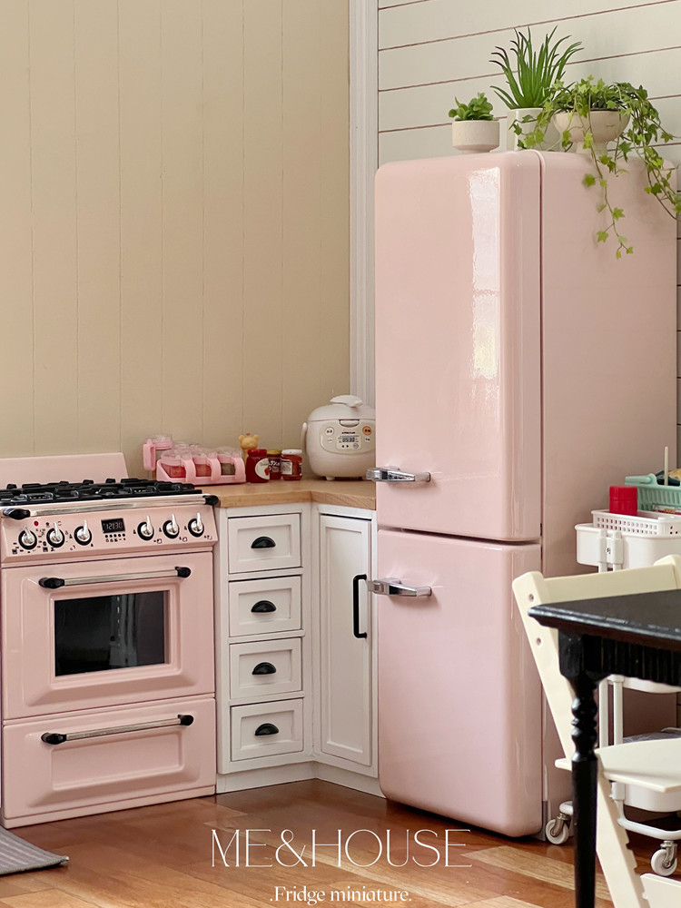 บ้านตุ๊กตา1/6ตู้เย็นโลหะ akses - Home Improvement Kitchen บทวิจารณ์และราคา