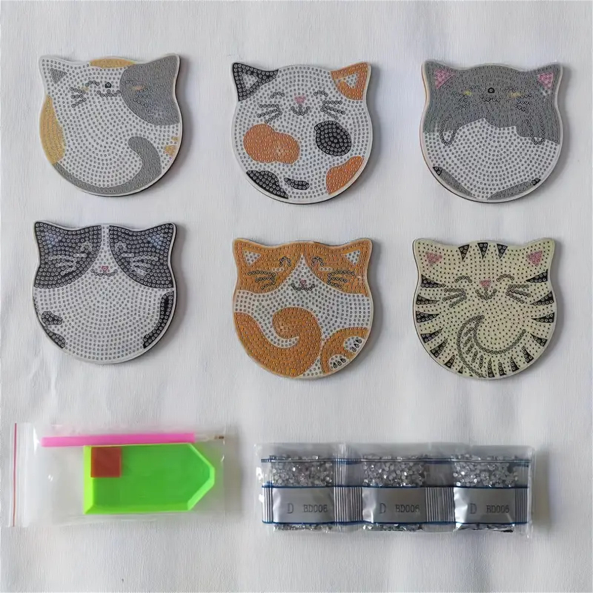 6 ชิ้น/เซ็ต DIY Cat Rhinestone - Home Improvement Kitchen บทวิจารณ์และราคา